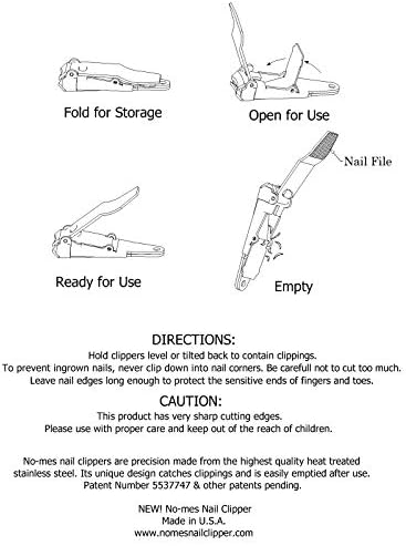 Fingernail and Toenail Clipper Gift Set, Catches Clippings, Made in USA - Image 4