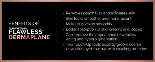 Finishing Touch Flawless Dermaplane Exfoliator & Hair Remover, 4 Count (2-Pack) - Image 4