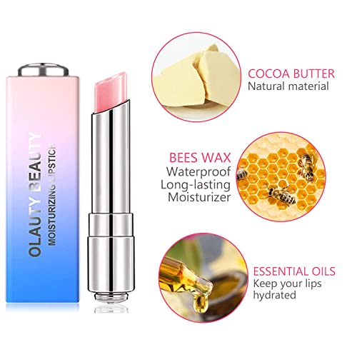 Firstfly 3 Pack Crystal Jelly Lipstick, Long Lasting Moisturizing Color Change Lip Balm - Image 2