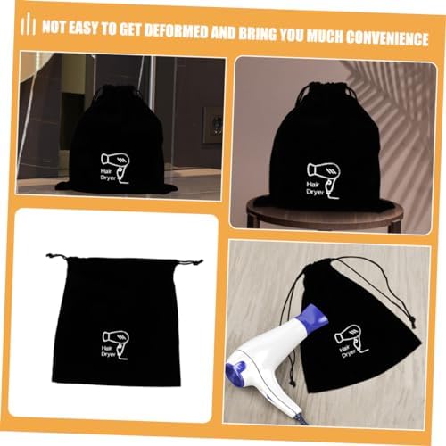 Flannel Hair Dryer Bag Blow Dryer Travel Hair Dryer Duffle Bag for Travel Hair Dryer Travel Bag Curling Iron Travel Bag Hair Dryer Bag for Travel Beam Port Cosmetic Bag - Image 3
