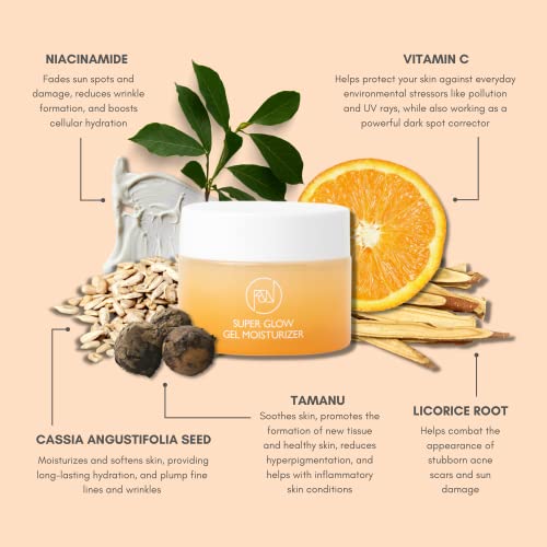 Flora and Noor Vitamin C and Niacinamide Super Glow Moisturizer | Skin Brightening and Anti-Aging moisturizer for All Skin Types with Vitamin B5 for Women and Men (1 Pack) - Image 4
