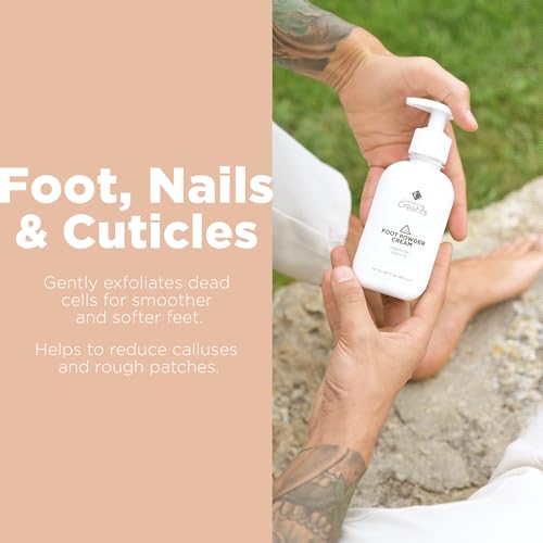 Foot Powder Cream for Dry Cracked Heels, Odor Control, and Intense Skin Hydration, 8.5 fl. oz. with Shea Butter and Vitamin E - Image 3