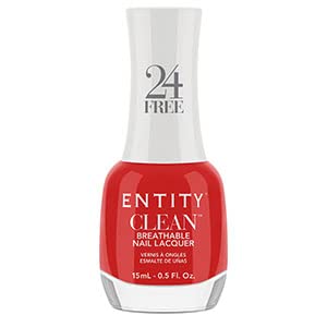 Force of Nature Breathable Nail Lacquer, 0.5 oz, Vegan and Cruelty Free Nail Polish with Added Biotin, Halal Fingernail Polish, Red Nail Polish