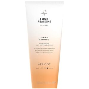 FOUR REASONS Color Mask Shampoo & Conditioner | for Blonde & Light Copper Hair| Color Depositing Apricot Golden Copper Shampoo & Conditioner
