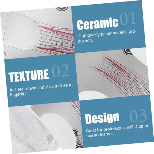 FRCOLOR 1 Roll Nail Paper Holder Stickers for Gel Builder Tips and Nail Art - Image 4