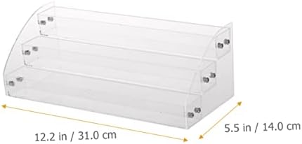 FRCOLOR 2pcs Nail Polish Display Stand Nail Organizer Nail Polish Rack Nail Polish Organizer Case 3 Tier Nail Polish Nail Stand Shelf Braces Nail Polish Storage Rack Acrylic Lip Stick - Image 4