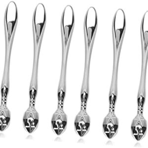 FRCOLOR 6 Pcs Rhombus Metal Digging Spoon Eye Cream Spoon Eye Roller for Puffy Eyes Smooth Waxing Spatulas Facial Cream Spoon Under Eye Bags Masks Spatulas Miss Zinc Alloy Massage Cosmetic