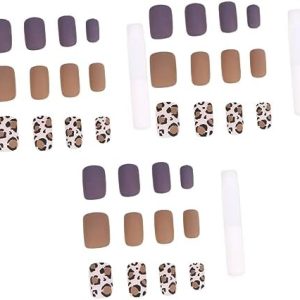 FRCOLOR 72 pcs Nail Art Designs Sticker Decal Stickers Nail Foil Transfer Stickers Nail Acrylic Decorations Leopard False Nails Nail Manicure Nail Stickers Nail Art Decals Applique Flaky
