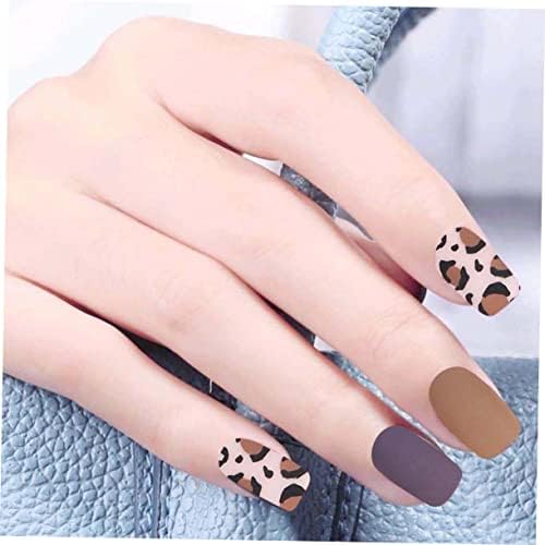FRCOLOR 72 pcs Nail Art Designs Sticker Decal Stickers Nail Foil Transfer Stickers Nail Acrylic Decorations Leopard False Nails Nail Manicure Nail Stickers Nail Art Decals Applique Flaky - Image 7
