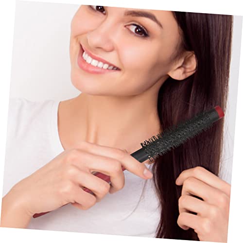 FRCOLOR Curly Hair Rolling Comb hair for women round boar bristle brush roller comb small round hair crimper for short hair Hairdressing Comb Miss aluminum tube lifting hair comb - Image 5