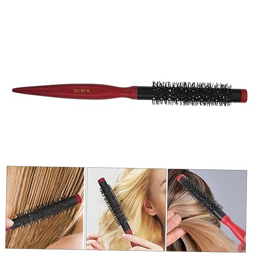 FRCOLOR Curly Hair Rolling Comb hair for women round boar bristle brush roller comb small round hair crimper for short hair Hairdressing Comb Miss aluminum tube lifting hair comb - Image 2