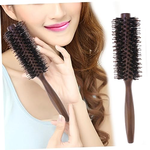 FRCOLOR Professional Round Blow Drying Hair Brush Boar Bristle Wooden Handle Medium - Image 9