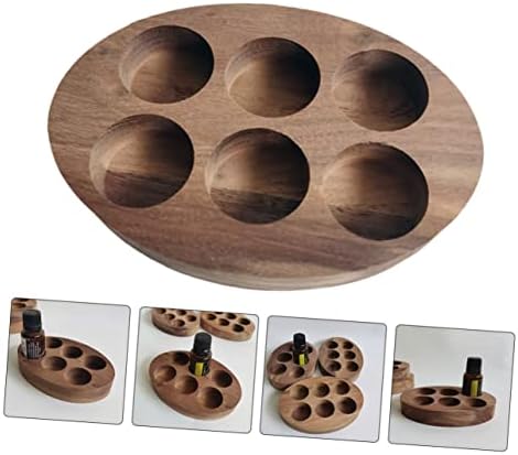 FRCOLOR Wooden Essential Oil Holder Multi-Slot Storage for Bottles and Nail Polish - Image 4
