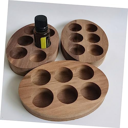 FRCOLOR Wooden Essential Oil Holder Multi-Slot Storage for Bottles and Nail Polish - Image 7