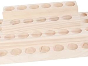 FRCOLOR Wooden Essential Oils and Nail Polish Organizer Tabletop Display Stand 12 Compartments