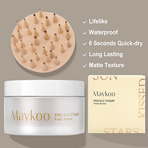 Freckle Cushion Natural Like Freckle Makeup Fake Freckles Pen Waterproof Long Lasting Quick Dry, Get Sun-kissed Stars Makeup Freckle in One Press, Fresh Brown, 15g - Image 3