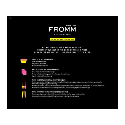 Fromm Color Studio Professional Neon Glow Hair Dye Kit 10-Piece Set - Image 5