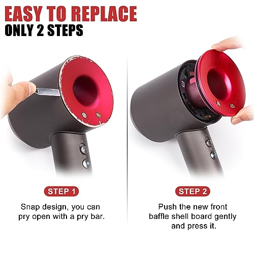 Red Front Baffle Shell Board Replacement Kit with Sealing Ring for Dyson Supersonic Hair Dryer - Image 5