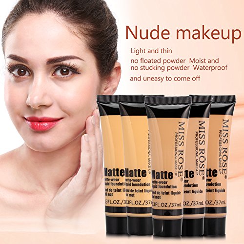 Full Coverage Liquid Foundation and Concealer with Matte Finish, Minimizes Pores and Wrinkles, 30ml - Image 3