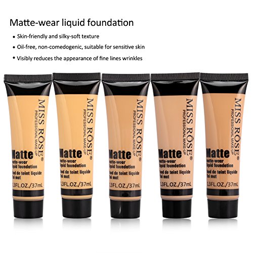 Full Coverage Liquid Foundation and Concealer with Matte Finish, Minimizes Pores and Wrinkles, 30ml - Image 5