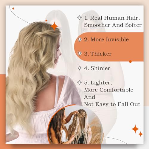 Full Shine Ombre Blonde Human Hair Tape In Extensions 16 Inch 50g 20 Piece Balayage - Image 5