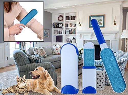 Fur & Lint Remover Wand - Double Sided Brush Self Cleaning Brush - Reusable Economical Pet Hair & Lint Remover for Clothing and Furniture (1) - Image 3