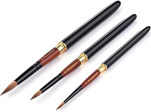 Fuumuui 3Pcs Plein Air Elegant Kolinsky Sable Watercolor Brushes with Watercolor Paint Set 72 Bright Colors, 100% Cotton 6" x 8" Cold Pressed Watercolor Paper Watercolor Palette Masking Tapes - Image 2