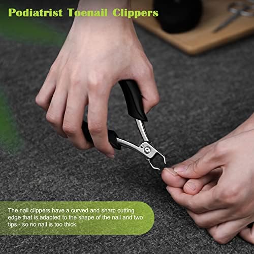 FVION Heavy Duty Nail Clippers for Men, Firm-Grip Toenail Clippers for Seniors' Thick Nails, Nickel Plated Professional Ingrown Toenail Clippers - Image 2