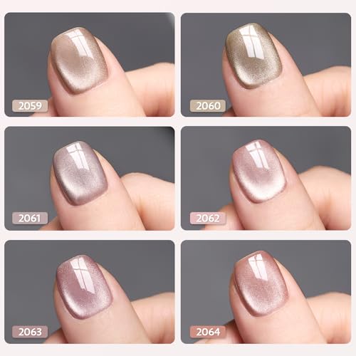 GAOY Forest Sunset Cat Eye Gel Nail Polish Set with Magnet for Holographic Cat Eye, Salon Gel Manicure and Nail Art DIY at Home - Image 2