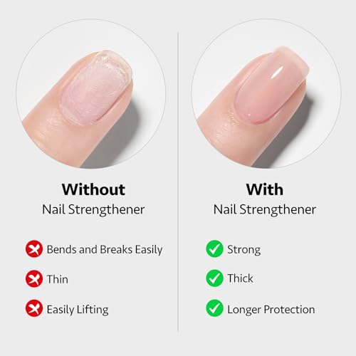GAOY Gel Top Coat, Nail Strengthener and Base Coat Set, 3 Pcs 16ml Clear Glossy No Wipe Combination for UV Light Cure Gel Nail Polish - Image 5