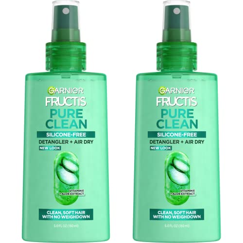 Garnier Fructis Pure Clean Detangler Air Dry Spray 5 Fl Oz 2 Pack Set