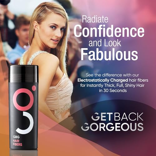 GBG Womens Hair Fibers for Thinning Hair - Cruelty Free - Hair Powder for Fine Hair - Instantly Thick in 30 Seconds, Hair Touch Up, Hair Thickener for Women & Men (Light Blonde) 25g - Image 4