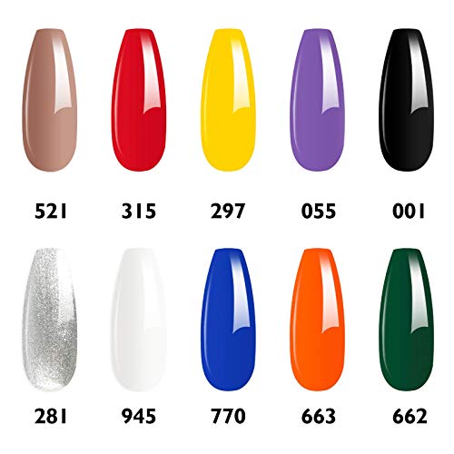 Gel Nail Polish, 15ml White Color Soak Off Gel Nail Polish, Nail Gel Polish Colors, Professional UV LED Nail Art Manicure for Salon Designs and Home DIY Use 0.5 OZ - Image 8