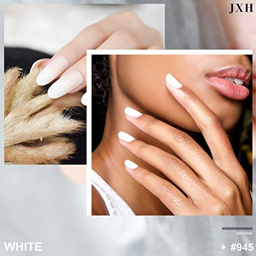 Gel Nail Polish, 15ml White Color Soak Off Gel Nail Polish, Nail Gel Polish Colors, Professional UV LED Nail Art Manicure for Salon Designs and Home DIY Use 0.5 OZ - Image 2