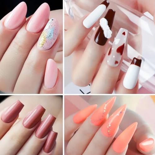 Gel Nail Polish Kit -Gel Nail Polish with 9 Colors Nude Pink Gel Polish Set Skin Tones Neutral Brown Soak Off Gel Nail Kit Manicure DIY Nail Art for Women Christmas Gift - Image 5