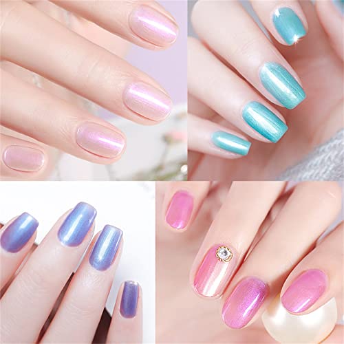 Gel Nail Polish Manicure Gifts Neutral Nude Glitter Finger Nail Polish Long-lasting Chip-Resistant Quick Dry Colorful Jelly Gel Polish Nail Art Manicure Spring Birthday Gift Sales Clearance - Image 6
