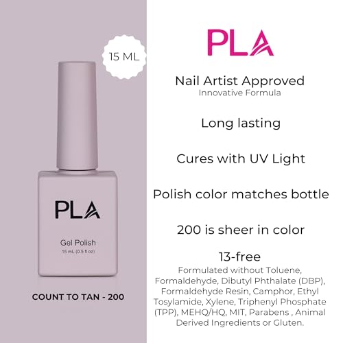 Gel Nail Polish – Pink Shade - Nude Nail Polish Long Lasting - Quick Dry Nail Polish Kit Nail Art Starter Manicure – Count to Tan - Image 2
