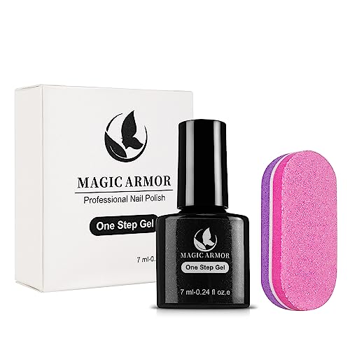 Gel Nail Polish - Red One Step Gel Nail Polish Soak Off UV LED No Need Base and Top Coat Red Color Gel Polish Set Nail Gel Salon French Nail Manicure Design DIY at Home - Image 4