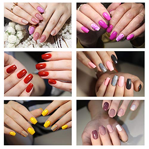 Gel Nail Polish - Red One Step Gel Nail Polish Soak Off UV LED No Need Base and Top Coat Red Color Gel Polish Set Nail Gel Salon French Nail Manicure Design DIY at Home - Image 2