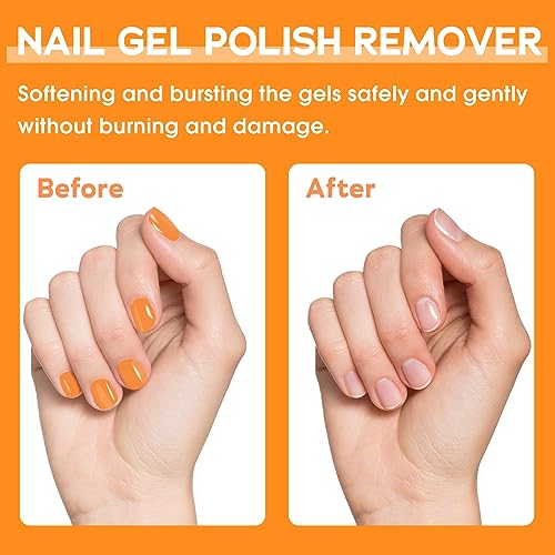 Gel Nail Polish Remover, Gel Polish Remover for Nails, Magic 3-5 Minutes Soak Off Gel Polish Removal Gentle & Safe, Removedor de Esmalte Gel, 2Pack, 0.8 Ounce/24ML - Image 4