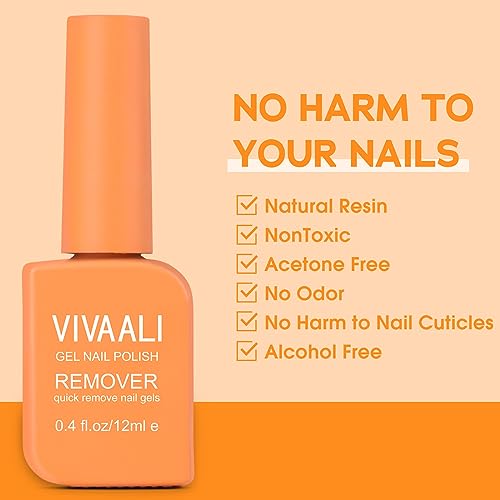 Gel Nail Polish Remover, Gel Polish Remover for Nails, Magic 3-5 Minutes Soak Off Gel Polish Removal Gentle & Safe, Removedor de Esmalte Gel, 2Pack, 0.8 Ounce/24ML - Image 5