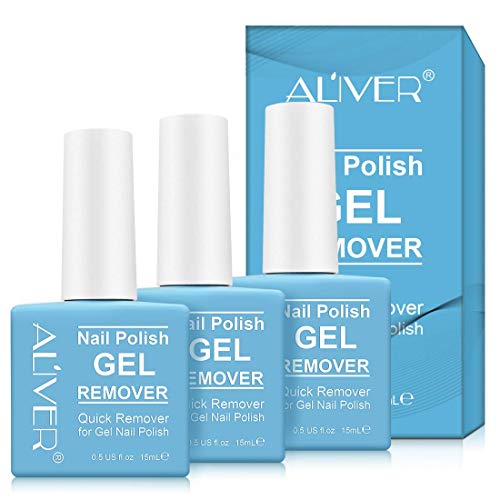 Gel Nail Polish Remover,(3pcs) Soak-Off Gel Polish Remover Professional Removes Gel Nail Polish In 2-5 Minutes Easily & Quickly Don't Hurt Your Nails