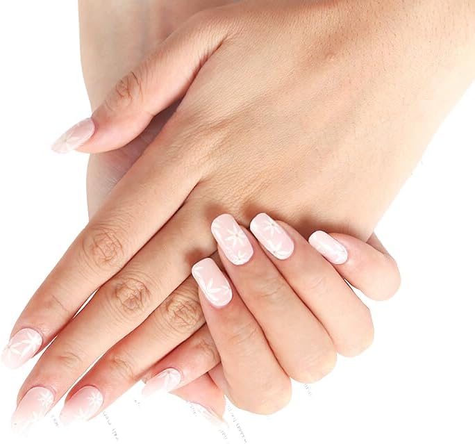 Gel Nail Strips - Quick & Easy Application Gel Nail Stickers, Long-Lasting Salon Quality, Chip Resistant, No Damage, Nail Art - Use Any Nail Lamp (Petal Perfection) (Petal Perfection) - Image 7