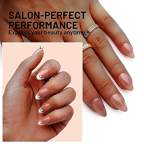 Gel Nail Tips Short Almond Nails - Funmarcy Brown 3 in 1 Matte Nail Tips & 4 in 1 X Coat Soft Gel Nail Tips, Tip Primer & Base Coat Cover, Full Cover Fake Nails(150 PCS 15 Size) - Image 7