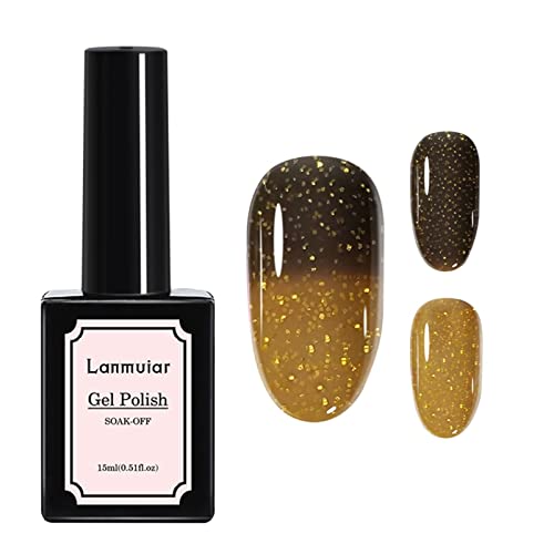 Gel Polish Set Nail Polish Kit Temperature Change Jelly Gel Polish Nail Art Chip-Resistant Quick Dry for Long-lasting Manicure Salon Gift Salon-Quality Nail Gel Polish Nail Glitter Warehouse Sale - Image 4