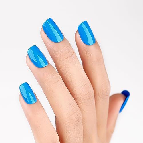 Gel Polish,1 Pcs 15ml Creme Blue Gel Nail Polish Soak off LED UV Gel Nail Polish Art Starter Manicure Salon DIY Nail Gel Polish at Home for Girl Women - Image 3