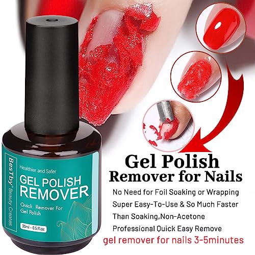 Gel Remover for Nails - Gel Polish Remover (0.5 oz/15 ml 2pack) with Tools, Gel Nail Polish Remover for Remove Soak off Gel Nail Polish 3-5 Minutes - Image 3