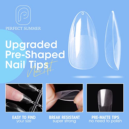 Gel X Nail Kit with 504 Almond Tips and UV Lamp for Home Salon - Image 2