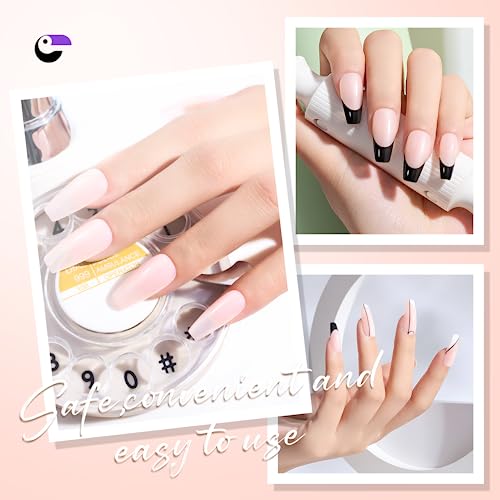 gelike ec Sheer Nude Gel Polish Set- Jelly Nail Polish Light Pink Gel with Liner, Neutral Color Jelly Soak Off UV Gel Nails for Nail Art French Manicure at Home 7ML 6PCS - Image 2