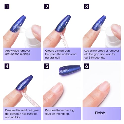Gellen 60ML Easy Press-On Nail Glue Remover - Gentle Formula - Image 7
